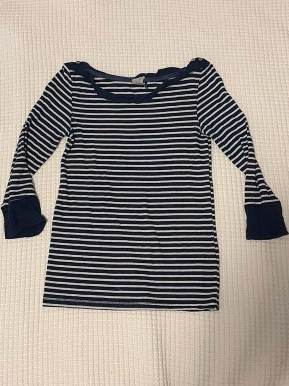 Akemi + Kin Anthropologie Striped Boatneck Long Sleeve Top